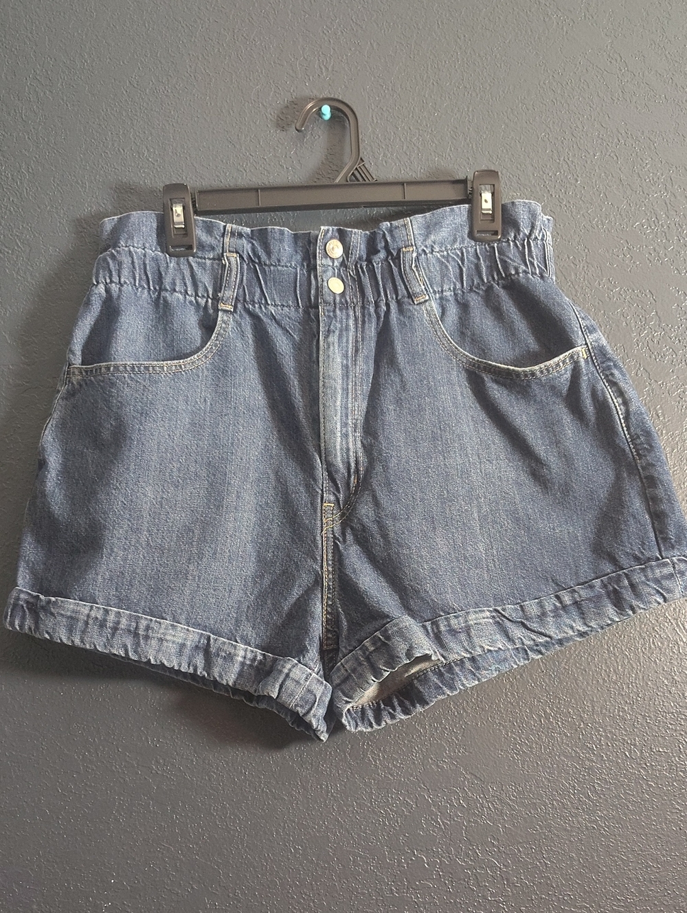 Levi's High-Waist Retro 90s Paperbag Denim Shorts - Blue